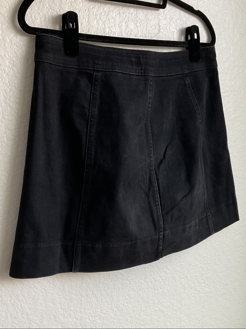 Madewell Black Button-Front Mini Skirt | 10 - Picture 9 of 11